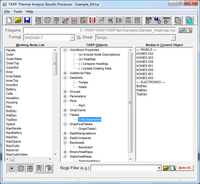 TARP Main Interface